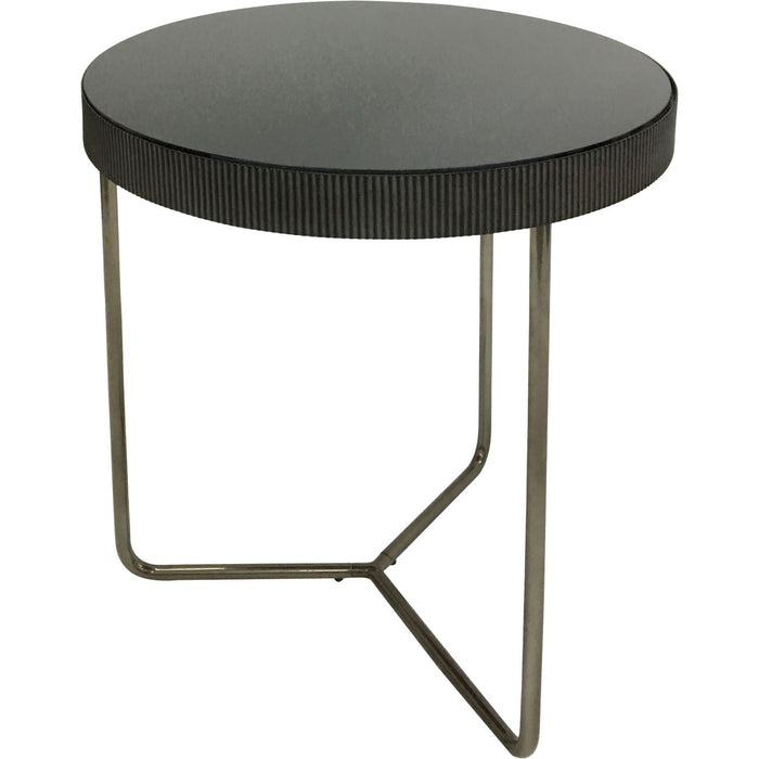 Knightsbridge Set of 2 Side Tables with Black Tinted Glass