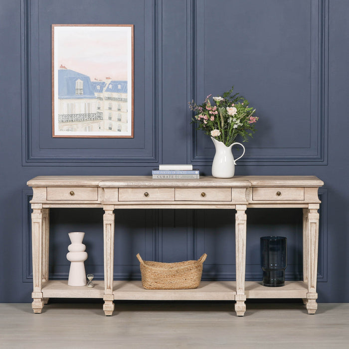 Acacia 4 Drawer Breakfront Console Table