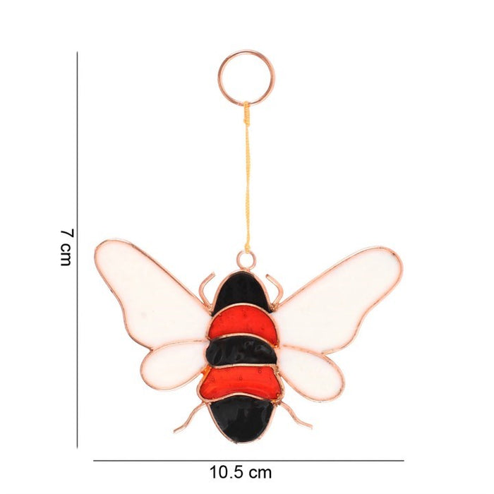 Red Black Bee Suncatcher