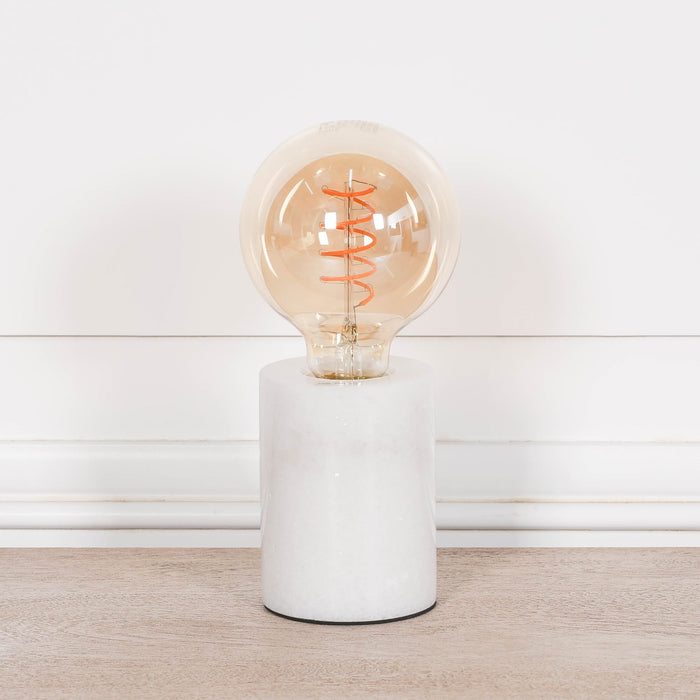 White Marble Table Lamp (Bulb Not Included)