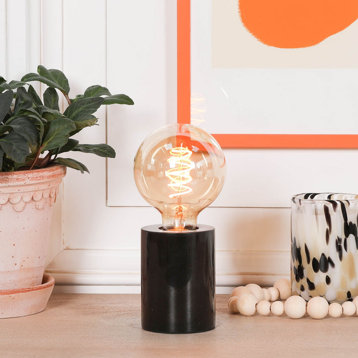 Black Marble Table Lamp (Bulb Not Included)