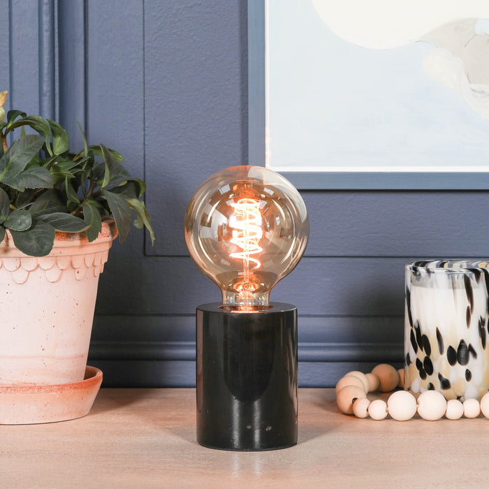 Black Marble Table Lamp (Bulb Not Included)