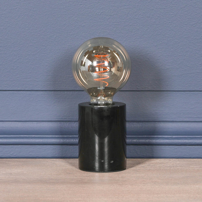 Black Marble Table Lamp (Bulb Not Included)