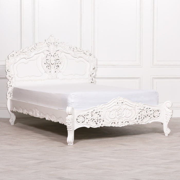 Rococo King Size 5ft Carved Bed