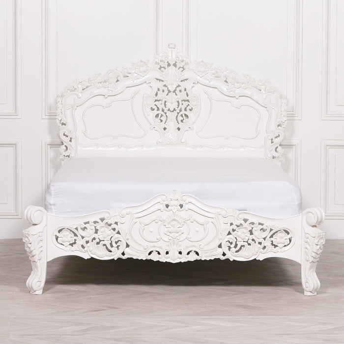 Rococo King Size 5ft Carved Bed