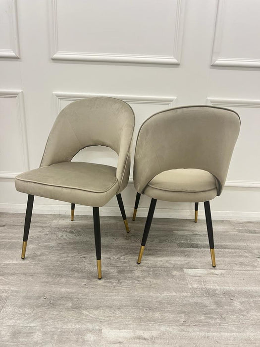 Astra Dining Chair - Champagne Velvet