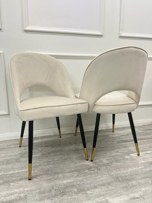 Astra Dining Chair - Beige Velvet