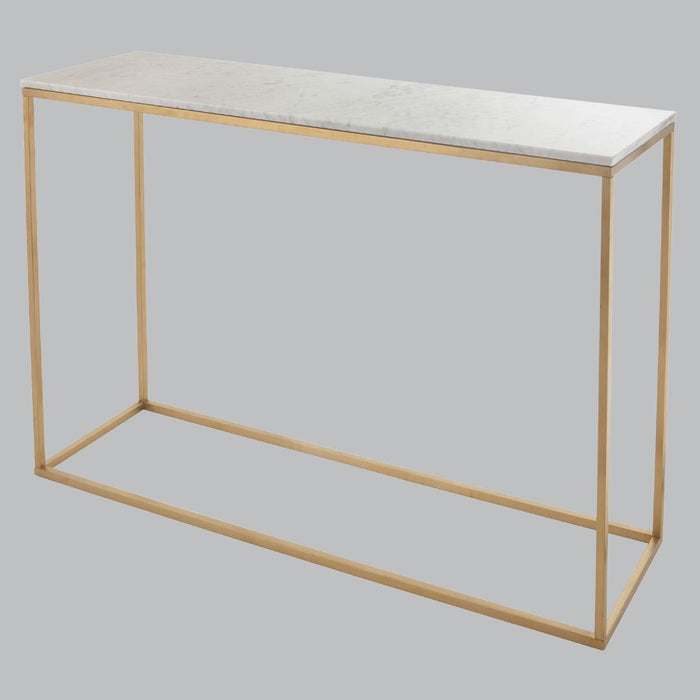 Yarrow Marble and Gold Console Table