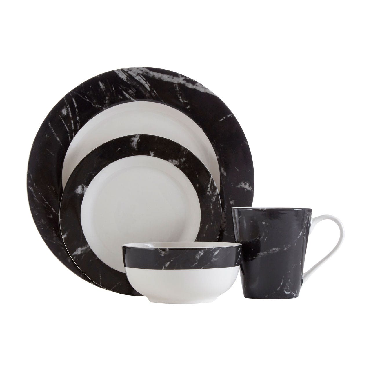 Marble effect dinner set best sale