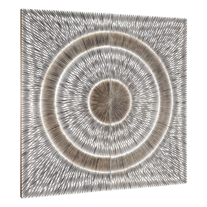 Modello Wood Carving Silver Finish Wall Art - Modern Home Interiors