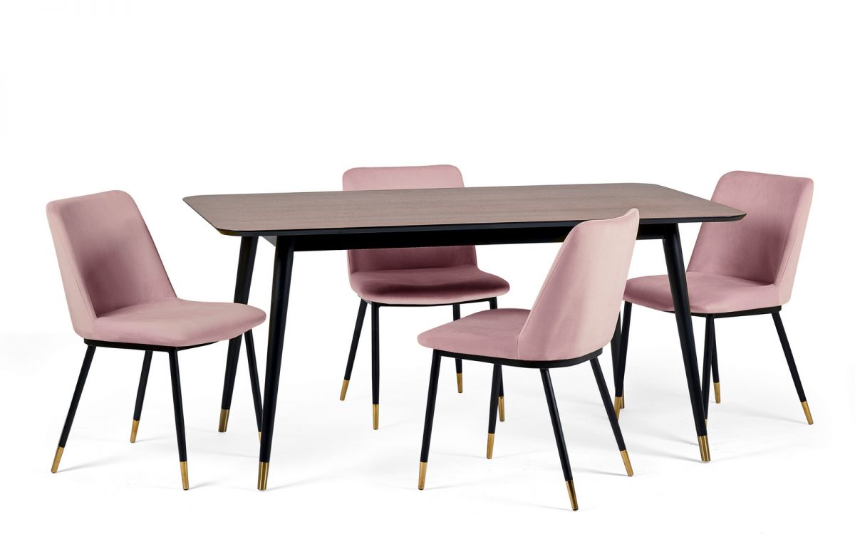 Dusky pink store dining chairs