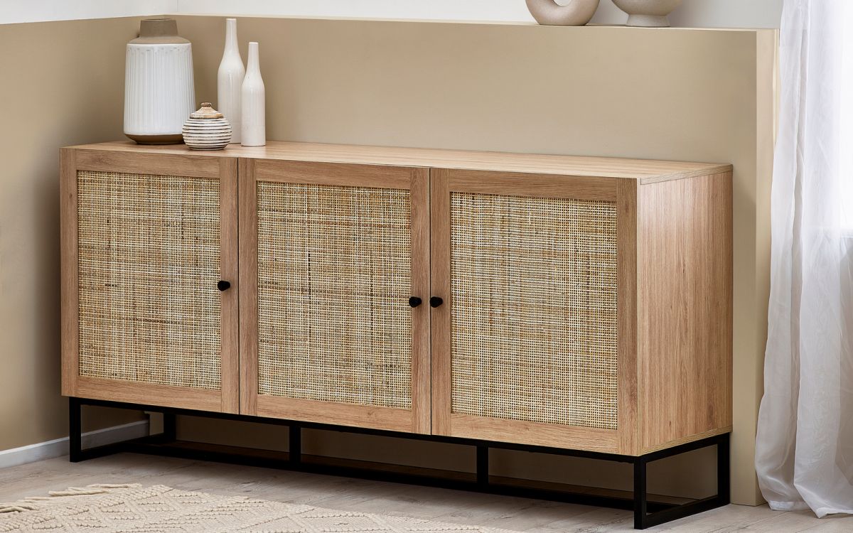 Cane buffet online furniture